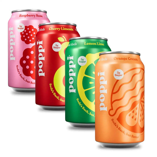 Poppi Prebiotic Soda, Trend Setters, 12 Oz, 12 Pack